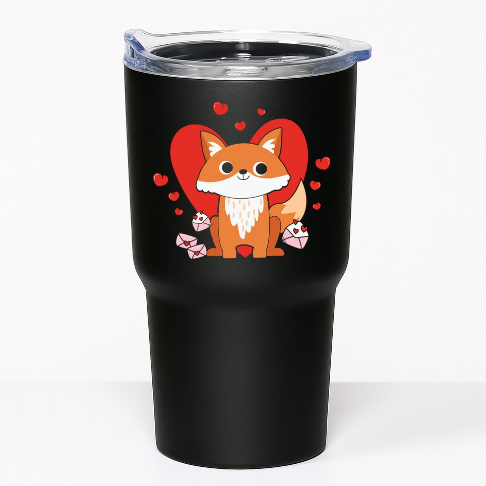 Cute Fox Animal Valentine Gift For Valentine Day Tumbler