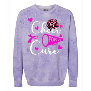 Cheer For A Cure Breast Cancer Awareness Colorblast Crewneck Sweatshirt