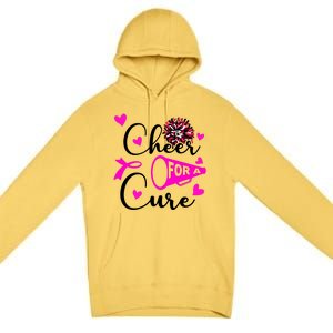 Cheer For A Cure Breast Cancer Awareness Premium Pullover Hoodie