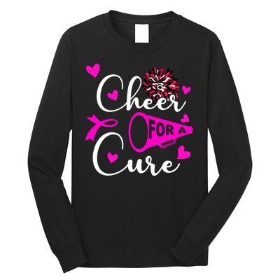 Cheer For A Cure Breast Cancer Awareness Long Sleeve Shirt