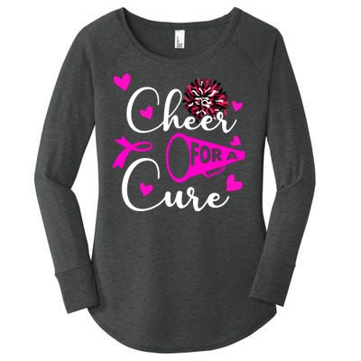 Cheer For A Cure Breast Cancer Awareness Women's Perfect Tri Tunic Long Sleeve Shirt