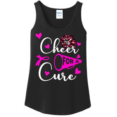 Cheer For A Cure Breast Cancer Awareness Ladies Essential Tank