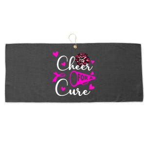 Cheer For A Cure Breast Cancer Awareness Large Microfiber Waffle Golf Towel