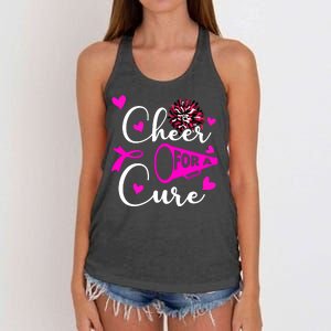 Cheer For A Cure Breast Cancer Awareness Women's Knotted Racerback Tank