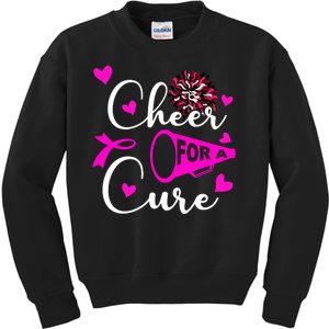 Cheer For A Cure Breast Cancer Awareness Kids Sweatshirt