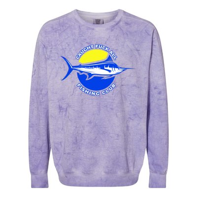 Caught Fuck All Fishing Club Colorblast Crewneck Sweatshirt