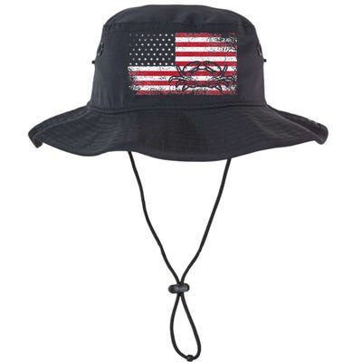 Crab Fisherman American Flag 4th of July Crabbing Bucket Hat