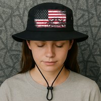 Crab Fisherman American Flag 4th of July Crabbing Bucket Hat