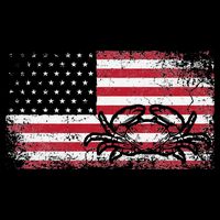 Crab Fisherman American Flag 4th of July Crabbing Bucket Hat
