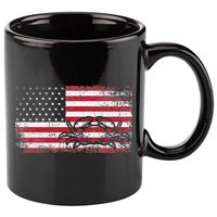 Crab Fisherman American Flag 4th of July Crabbing 11oz C Handle Ceramic Mug