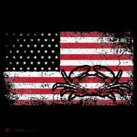 Crab Fisherman American Flag 4th of July Crabbing Poster