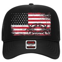 Crab Fisherman American Flag 4th of July Crabbing Hat