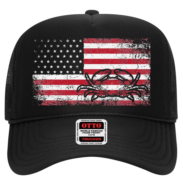Crab Fisherman American Flag 4th of July Crabbing Hat