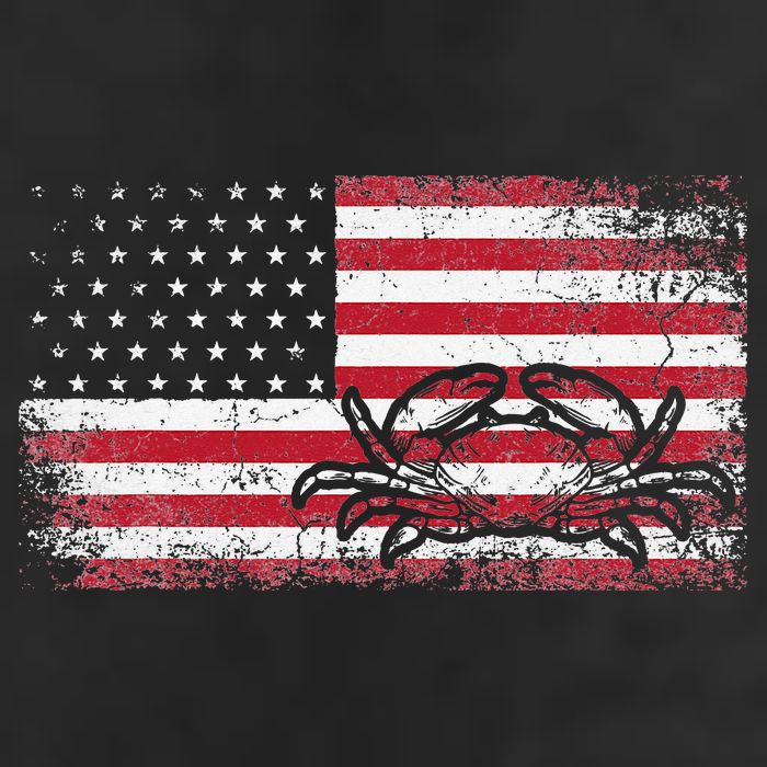 Crab Fisherman American Flag 4th of July Crabbing Hat