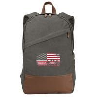 Crab Fisherman American Flag 4th of July Crabbing Cotton Canvas Backpack