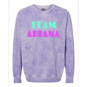 Cheer For Ariana, Show Support Be On Team Ariana | 90s Style Colorblast Crewneck Sweatshirt