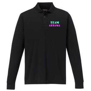 Cheer For Ariana, Show Support Be On Team Ariana | 90s Style Performance Long Sleeve Polo