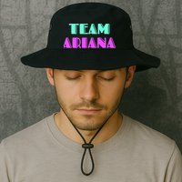 Cheer For Ariana, Show Support Be On Team Ariana | 90s Style Bucket Hat