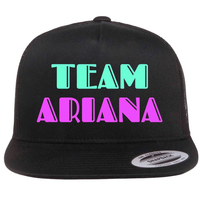 Cheer For Ariana, Show Support Be On Team Ariana | 90s Style Flat Bill Trucker Hat