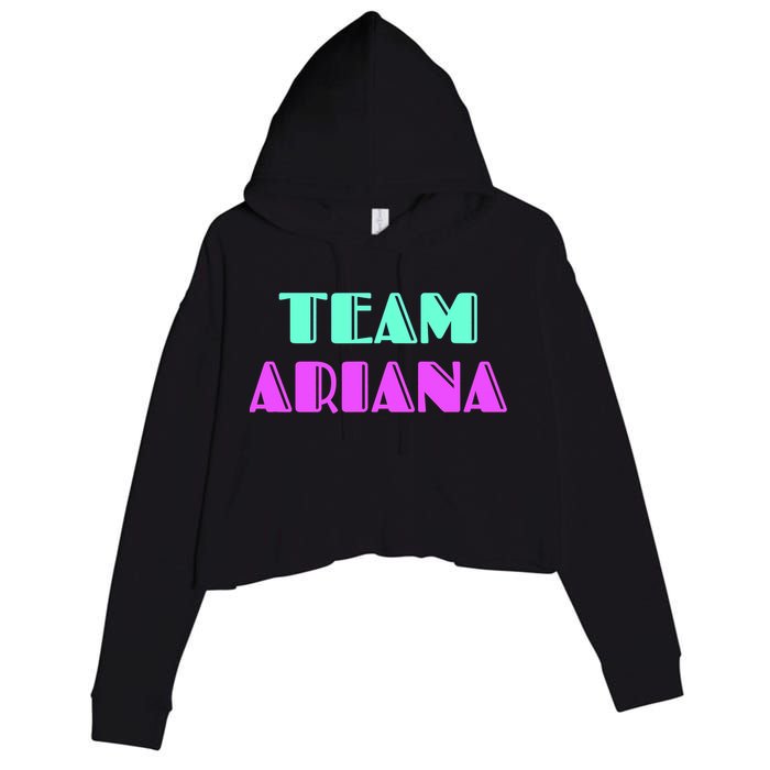Cheer For Ariana, Show Support Be On Team Ariana | 90s Style Crop Fleece Hoodie