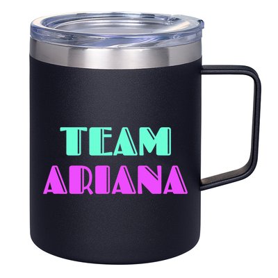 Cheer For Ariana, Show Support Be On Team Ariana | 90s Style 12oz Stainless Steel Coffee Mug