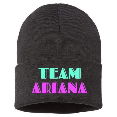 Cheer For Ariana, Show Support Be On Team Ariana | 90s Style Sustainable Knit Beanie