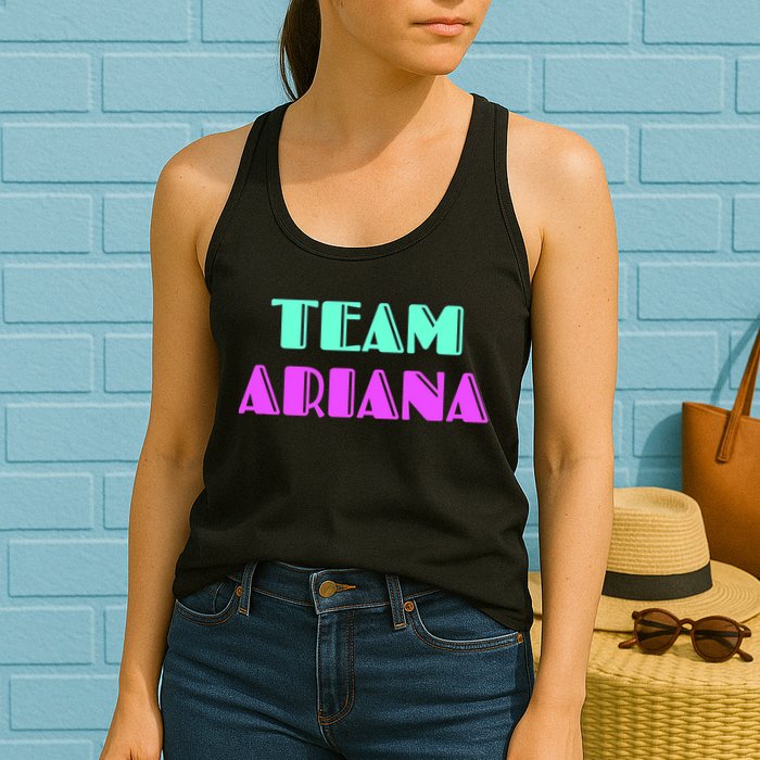 Cheer For Ariana, Show Support Be On Team Ariana | 90s Style Womens Tank Top