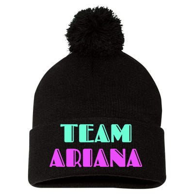 Cheer For Ariana, Show Support Be On Team Ariana | 90s Style Pom Pom 12in Knit Beanie