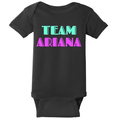 Cheer For Ariana, Show Support Be On Team Ariana | 90s Style Baby Bodysuit