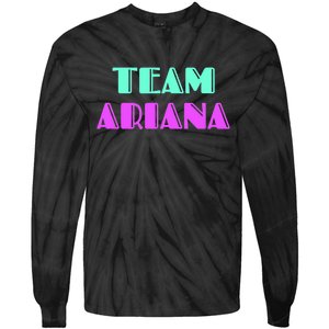 Cheer For Ariana, Show Support Be On Team Ariana | 90s Style Tie-Dye Long Sleeve Shirt