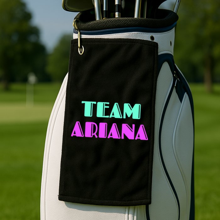 Cheer For Ariana, Show Support Be On Team Ariana | 90s Style Golf Towel