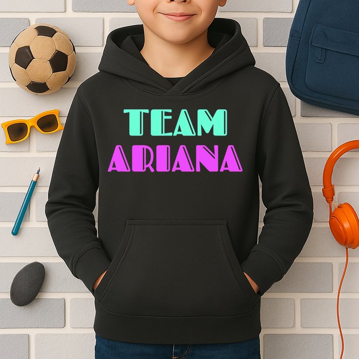 Cheer For Ariana, Show Support Be On Team Ariana | 90s Style Kids Hoodie