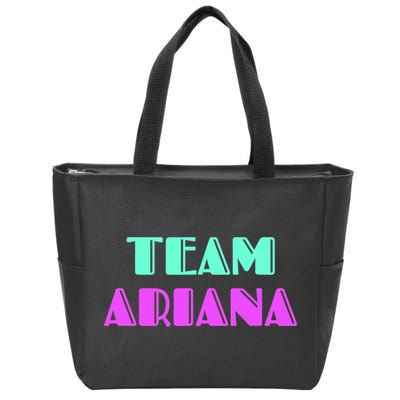 Cheer For Ariana, Show Support Be On Team Ariana | 90s Style Zip Tote Bag