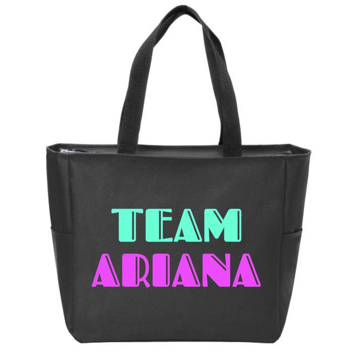 Cheer For Ariana, Show Support Be On Team Ariana | 90s Style Zip Tote Bag