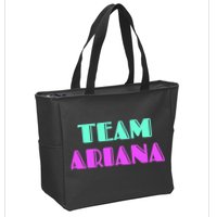 Cheer For Ariana, Show Support Be On Team Ariana | 90s Style Zip Tote Bag