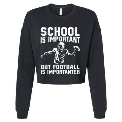 Cute Football Art For American Football Player Cropped Pullover Crew