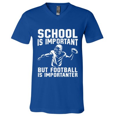 Cute Football Art For American Football Player V-Neck T-Shirt