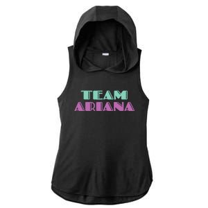 Cheer for Ariana, Show Support Be On Team Ariana | 90s Style Ladies PosiCharge Tri-Blend Wicking Draft Hoodie Tank