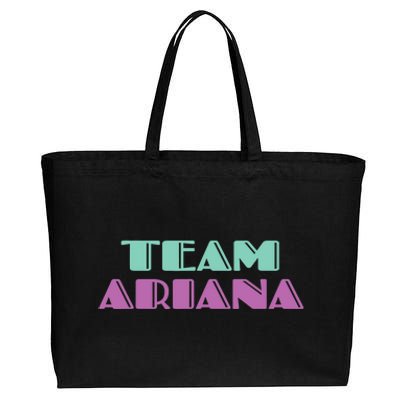 Cheer for Ariana, Show Support Be On Team Ariana | 90s Style Cotton Canvas Jumbo Tote