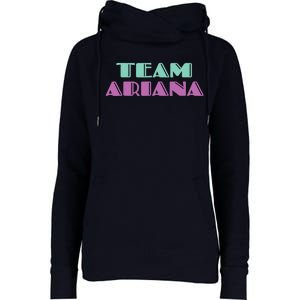 Cheer for Ariana, Show Support Be On Team Ariana | 90s Style Womens Funnel Neck Pullover Hood