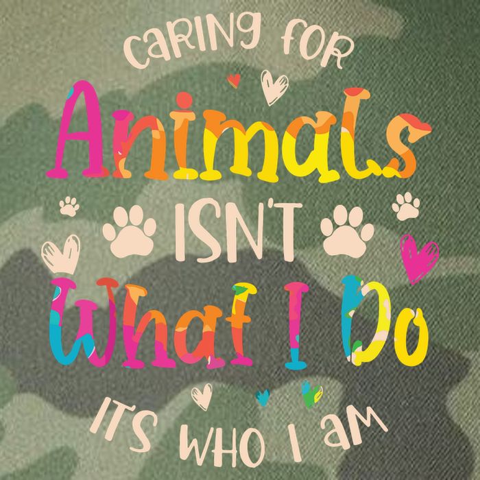 Caring For Animals Isnt What I Do Its Who Animal Rescue Legacy Tie Dye Trucker Hat