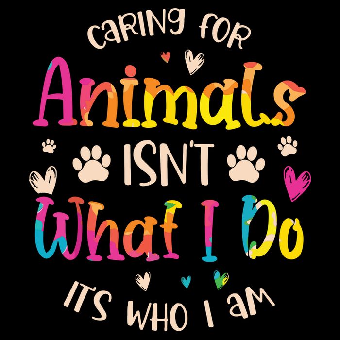 Caring For Animals Isnt What I Do Its Who Animal Rescue Stripe Pom Pom Beanie