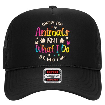 Caring For Animals Isnt What I Do Its Who Animal Rescue Trucker Hat