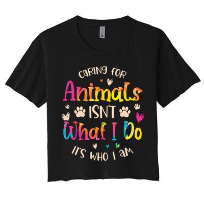 Caring For Animals Isnt What I Do Its Who Animal Rescue Crop Top