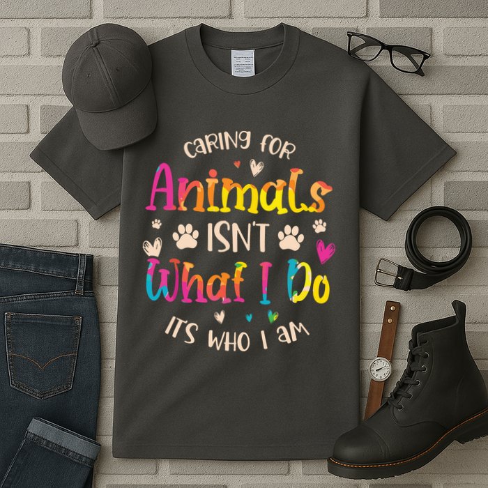 Caring For Animals Isnt What I Do Its Who Animal Rescue Tall T-Shirt