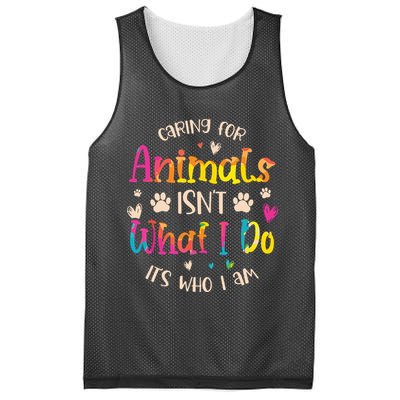 Caring For Animals Isnt What I Do Its Who Animal Rescue Mesh Reversible Basketball Jersey Tank