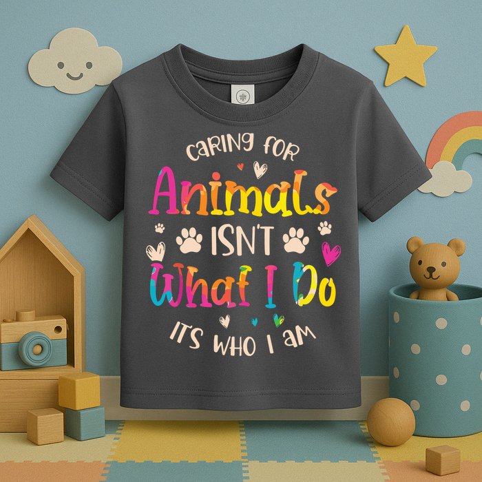 Caring For Animals Isnt What I Do Its Who Animal Rescue Toddler T-Shirt