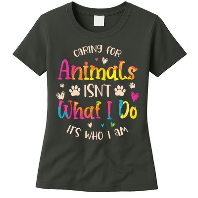 Caring For Animals Isnt What I Do Its Who Animal Rescue Womens T-Shirt