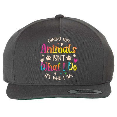 Caring For Animals Isnt What I Do Its Who Animal Rescue Wool Snapback Cap