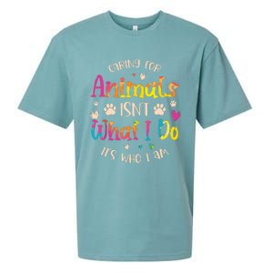 Caring For Animals Isnt What I Do Its Who Animal Rescue Sueded Cloud Jersey T-Shirt